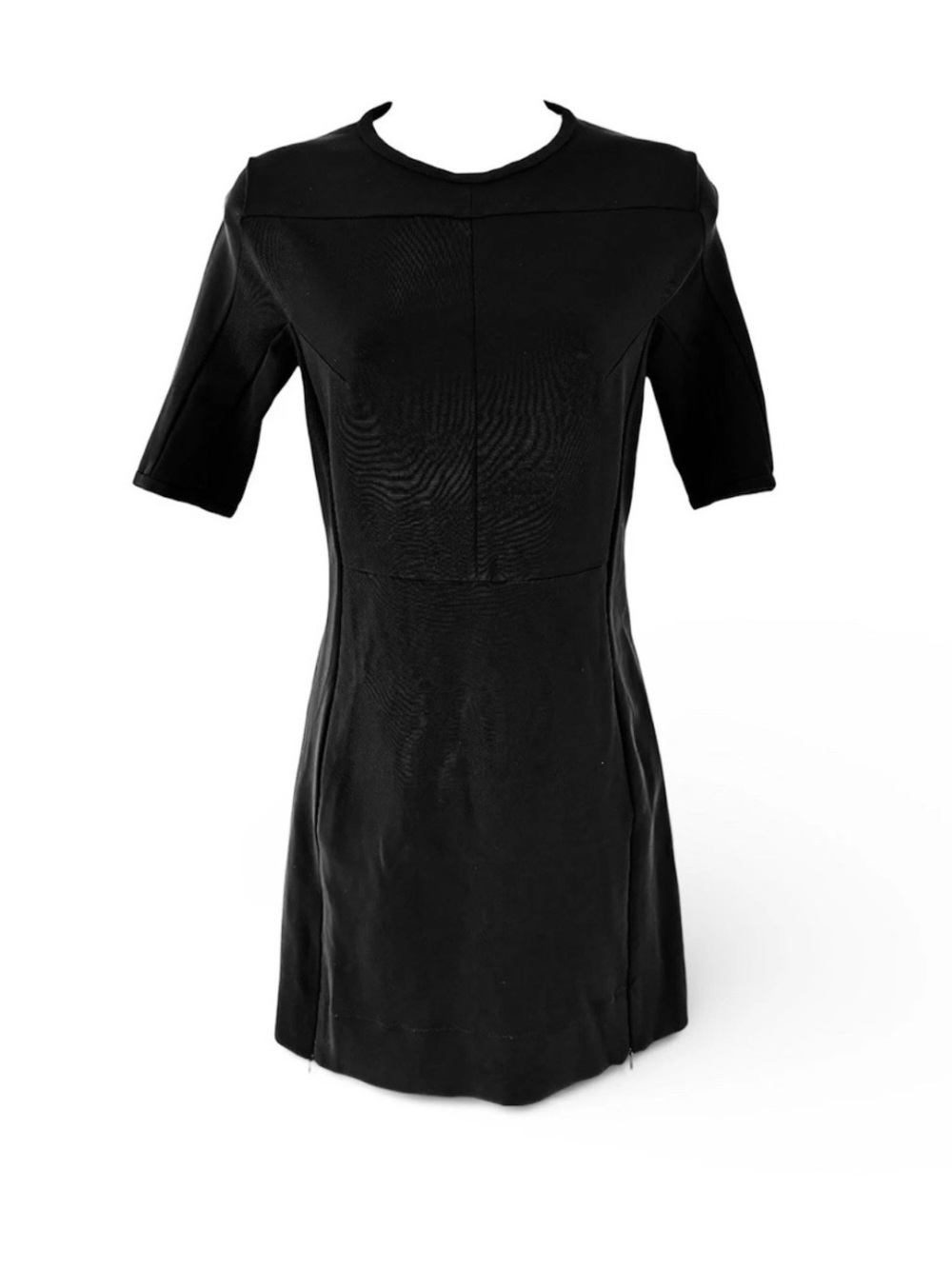 DVF Diane von Furstenberg Black Stretch Shift Dress, sz 0